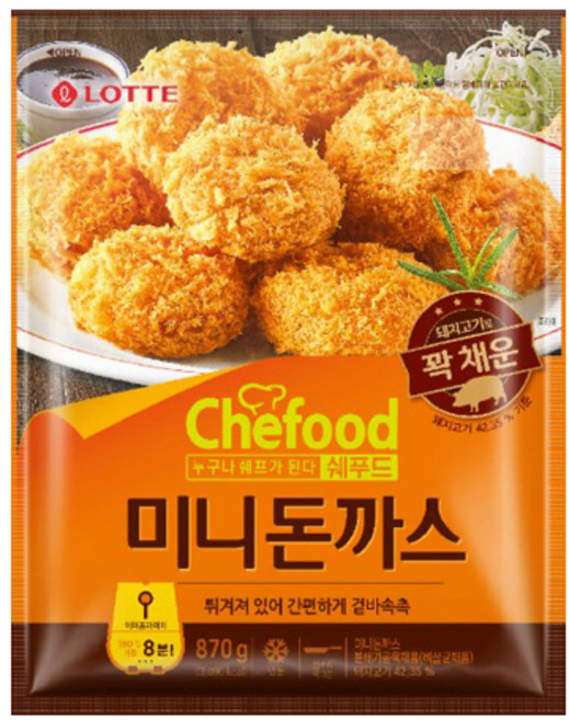 롯데 쉐푸드 미니돈까스 870g, 1개