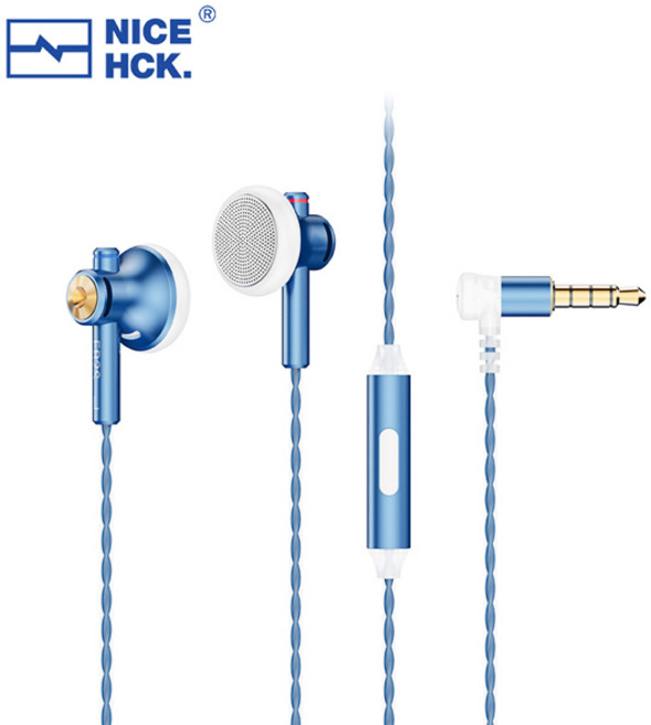 NiceHCK EB2S 프로 하이파이 유선 마이크 이어폰 실버 도금 OCC 혼합 케이블 IEM 포함 15.4mm 다이나믹, 02 3.5mm With Mic, 03 3.5mm With Mic