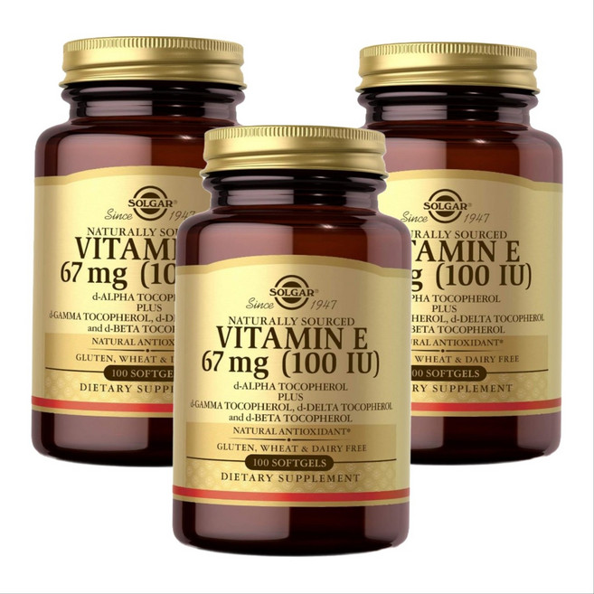 솔가 비타민 E 67mg 100IU 100정 토코페롤 3개