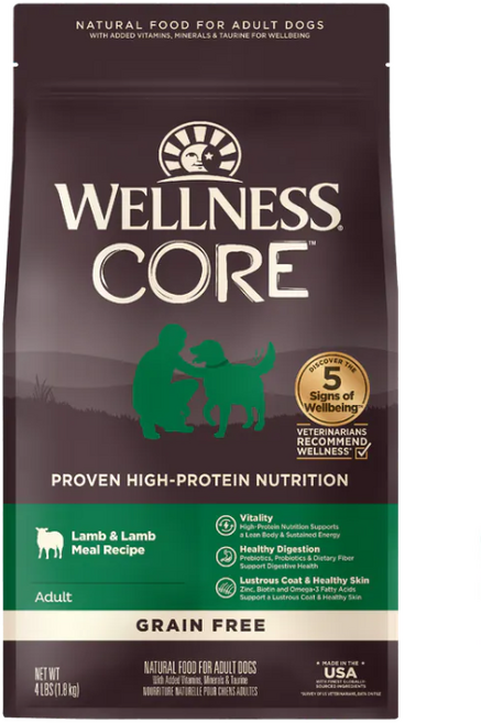 WELLNESS CORE 成犬 無穀羊肉狗飼料, 1.8kg, 1個, no this value