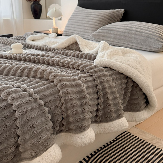 클라우드벨 정전기 방지 세탁 가능 극세사 양털 양면 담요 차렵 이불 양모 캠핑담요 DK-2595