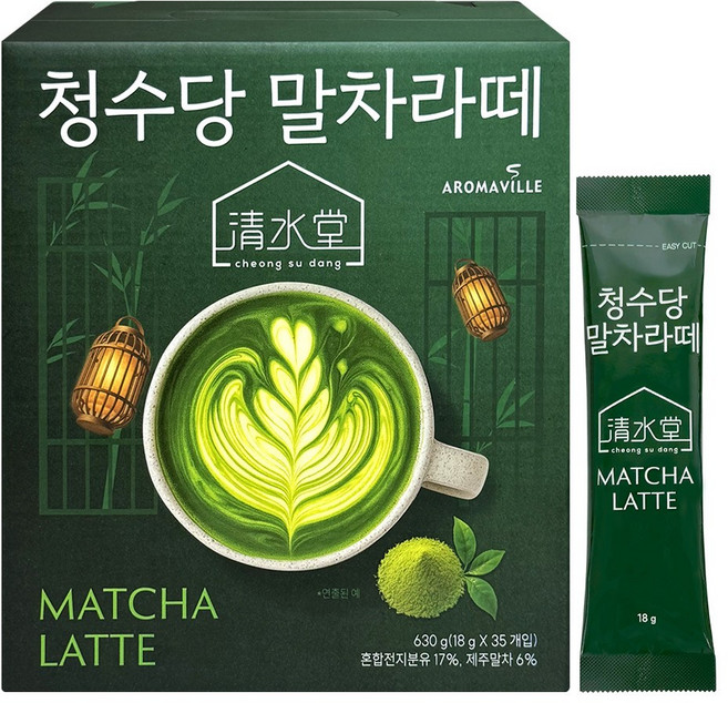 익선동 청수당 말차라떼, 630g, 35개입, 1세트