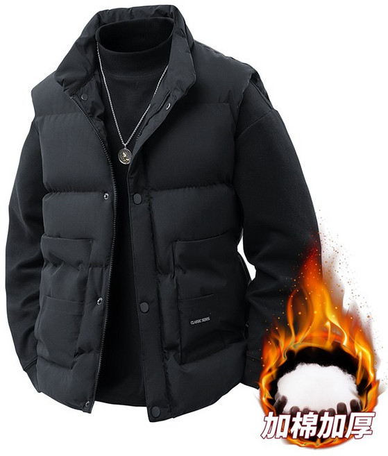 남성용조끼 겨울 보온 베스트 패딩 조끼 캐주얼 코트 방한 빅사이즈