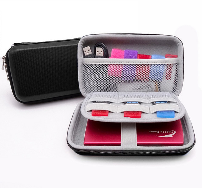 이뿜다오 EVA USB 메모리 SD카드 외장하드 보관함 파우치 휴대용 보관가방, 1개