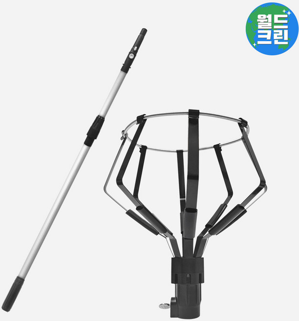 월드크린 홀더락 전구 교체 갈이 특대+프로 스윙 2단 봉 1.3M 전등 조명 천장 복층 집게 설치 장대 막대기, 홀더락전구갈이특대+프로스윙2단봉1.3M, 1세트