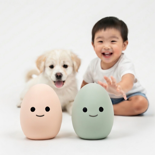 토리토스 미니에그봉봉 솜사탕 강아지 삑삑이 공 초소형 장난감, 2개, 피치&소다