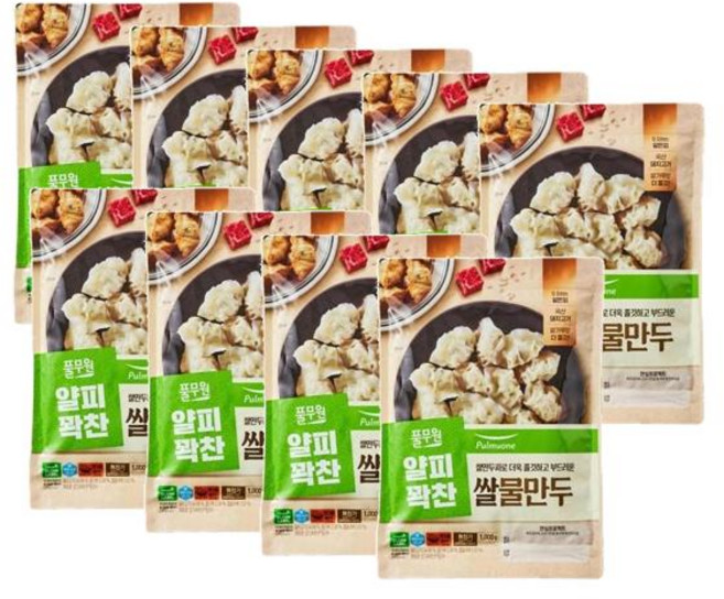 풀무원 얄피꽉찬 쌀물만두, 1kg, 9개