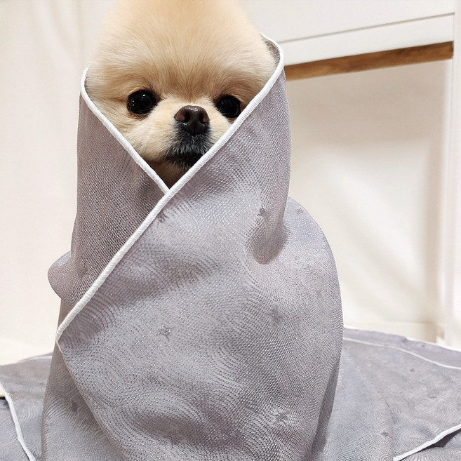 해피앤퍼피 시원한 강아지이불 20가지 디자인 강아지 고양이 여름 인견블랭킷 오가닉블랭킷 낮잠이불 담요, 단색그레이(인견)