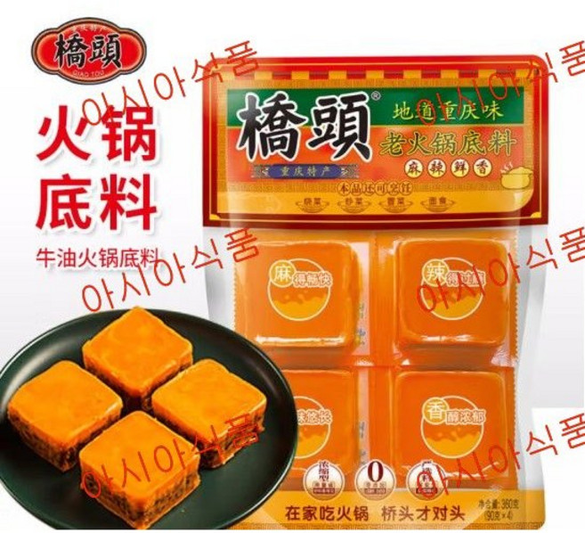 아시아식품 차오터우 노훠궈저료 마라맛, 360g, 3개