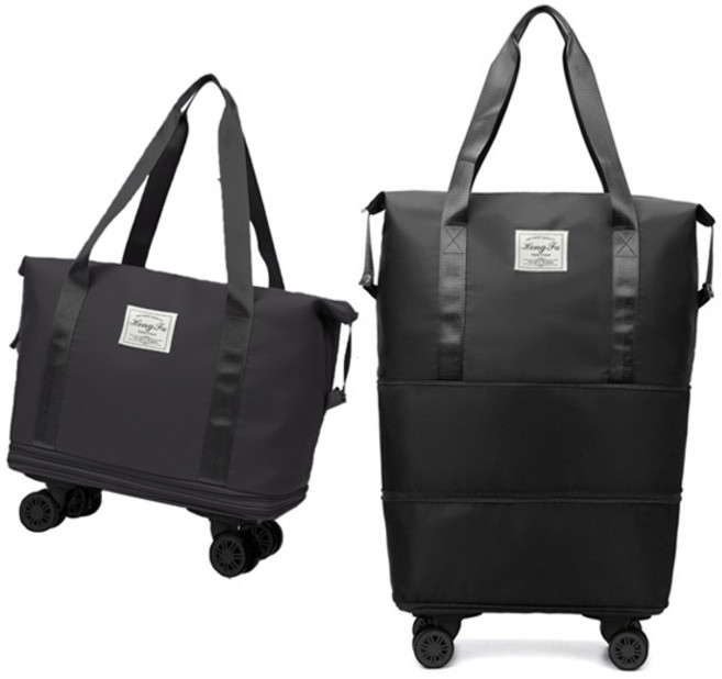 상단 확장형 3단 캐리어 이동식 바퀴탈부착 이민 여행용 가방 보스턴백