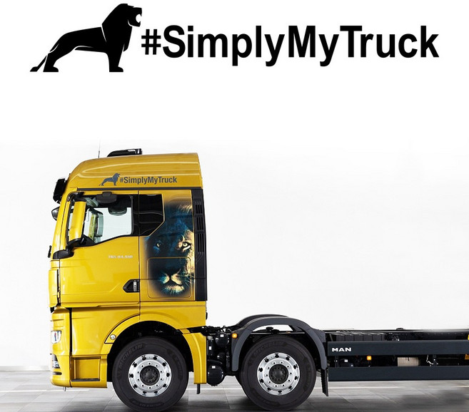 만 트럭 슬로건 스티커 나만의 트럭, S, 1개, 화이트