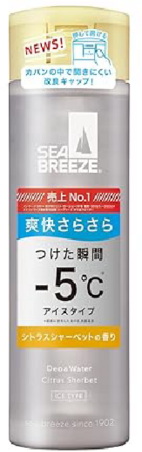 씨브리즈 SEABREEZE 데오워터 데오드란트 스프레이 시트러스샤베트 160mL, 1개