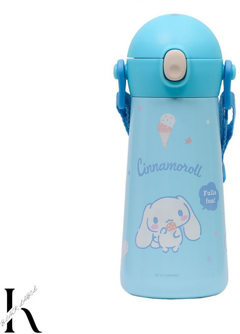 산리오 스텐 원터치 텀블러 보냉병 보온병 어깨끈 물통 물병 460ml 시나모롤 쿠로미 마이멜로디 포켓몬 포켓몬스터 스텐텀블러