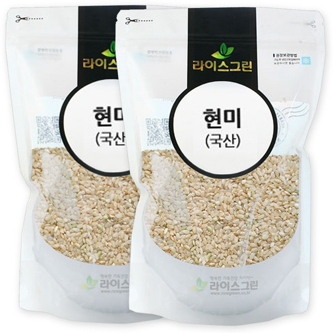 [가온애] 잡곡류 국산 현미쌀, 1kg, 2개