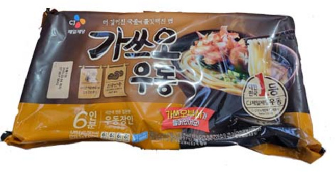 씨제이 가쓰오 우동 6인분( 233 3g x 6인분) 총 1 399.8g / 아이스박스, 1.399kg, 1개