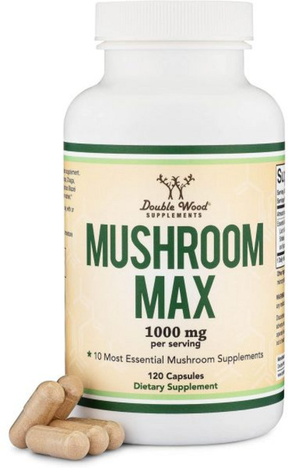 Double Wood Supplements Mushroom Complex Supplement - 1 000mg - 10 Most Essential Mushrooms (Lion', 1개, 120정