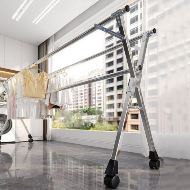 튼튼한 접이식 대용량 원룸 X형 빨래건조대 1.6M 2M 2.4M, 2.0m, 바퀴형, 상세페이지 참조
