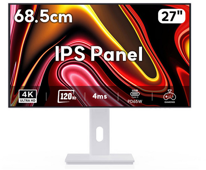 이노스 27UL120M UHD IPS USB-C PD65 KVM HDR 게이밍 멀티스탠드 68~69cm(27인치), 일반, 68cm