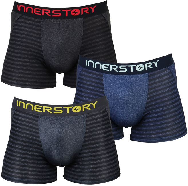 이너스토리 남성용 스판 드로즈 528 사각팬티 3매입
