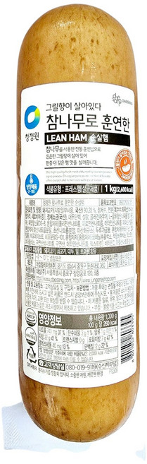 청정원 참나무로 훈연한 순살햄 라운드 1kg 10개