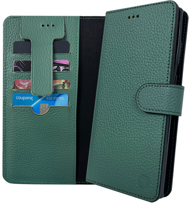 갤럭시S22 쏠 에리 천연소가죽 카드 지갑 다이어리 케이스