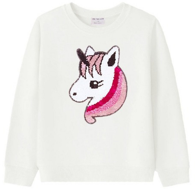 온더키즈 아동 반전 스팽글 귀여운 맨투맨 티셔츠