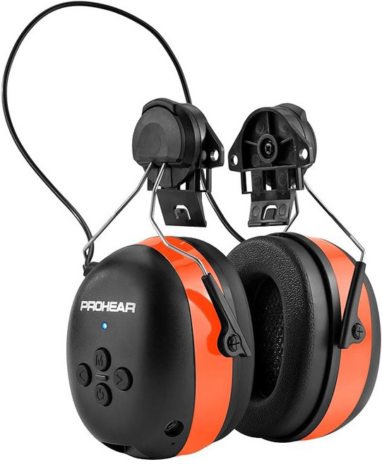 PROHEAR 037 블루투스 5.3 보청기 충전식 1500mAh 배터리 30dB SN, 037br04-for Hard Hat-orange, 1개