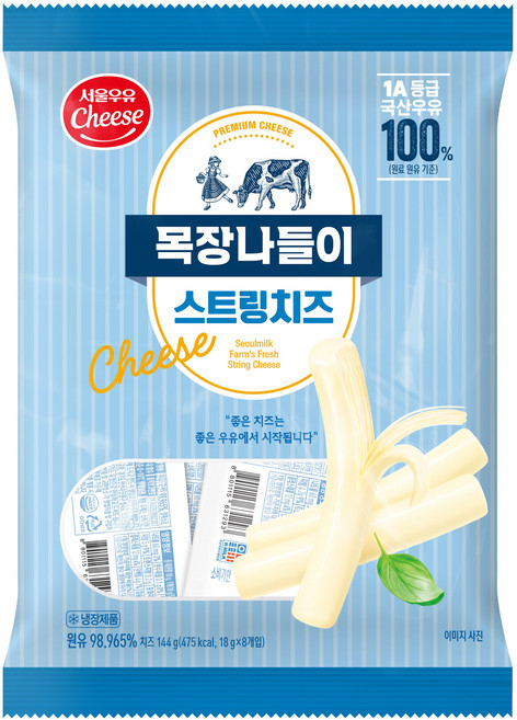서울우유 목장나들이 스트링치즈 72g, 5개