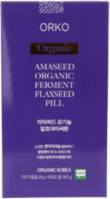 유기농 생아마씨 발효 환 360g (6g x 60개입) 식이섬유 리그난 아마씨환, 120개, 6g - 쿠팡