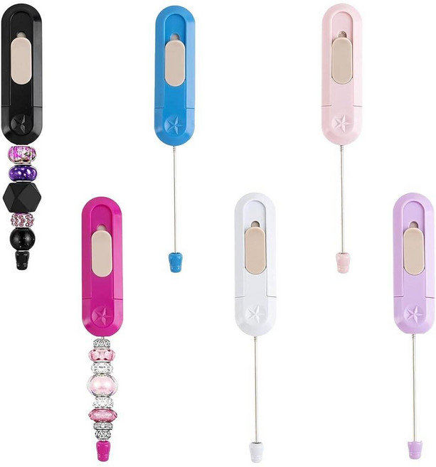Frinnovan Beadable 레터 오프너 블랭크 - 비즈 디자인의 금속 봉투 슬리터 메일 오프너 다양한 색상 (블랙/화이트 12팩), Purple Hot-pink Pink Blue Blac
