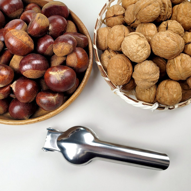 더반디 쉽고 빠른 밤칼집 호두깨기 호두망치, 1개, 실버