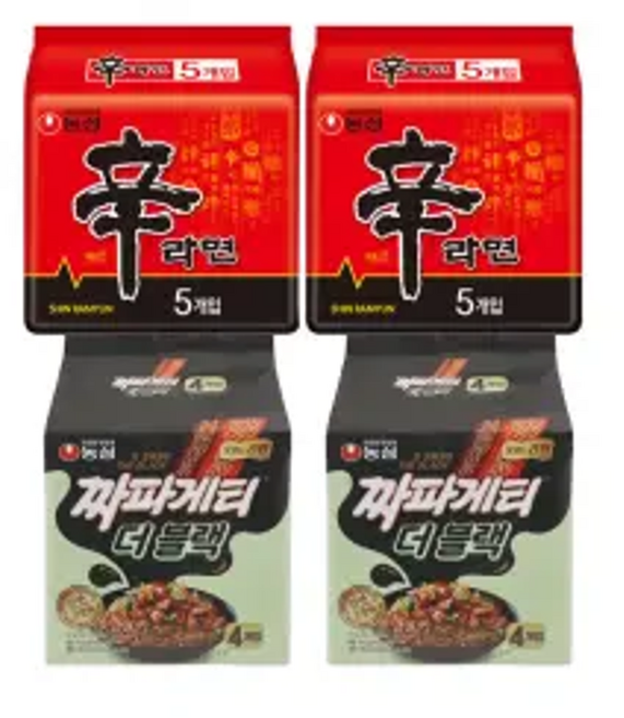 신신짜블2(농심 짜파게티 더 블랙 116g 4개입 2개+신라면 120g 5입(멀티) 2개), 제품