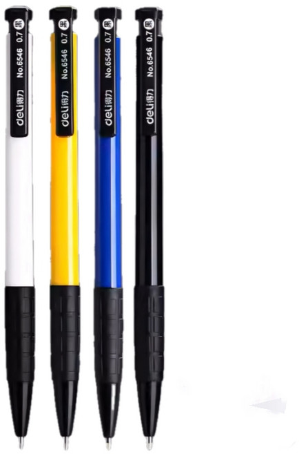 deli black 볼펜 0.7mm 12p [제일샵], 12개, 혼합