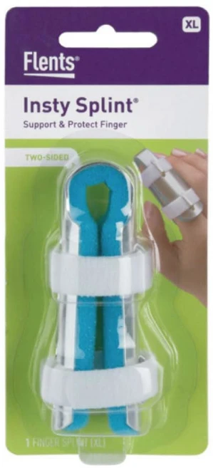 플렌츠 핑거 스플린트 손가락 지지 및 보호 보호를 위한 편안한 착용감 3가지 다양한 크기의 밸류, X-Large_Two-Sided Insty Splint, Two-Sided Insty Splint (X-Larg, 1개 - 쿠팡