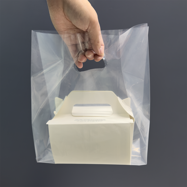 [현진팩] 손잡이 링 PE비닐봉투 26x37(M7.5), 1세트, 100개