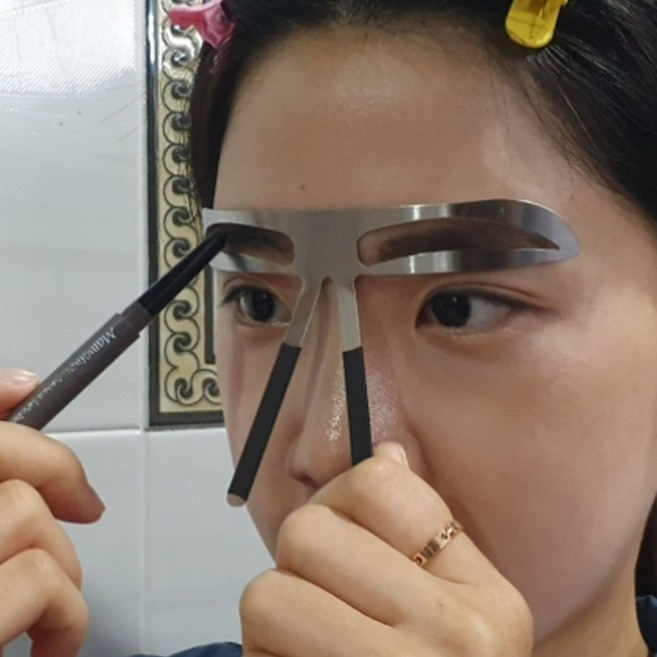 NW 눈썹가이드 예쁜모양 그리기 도구 눈썹틀 자연형, 1개