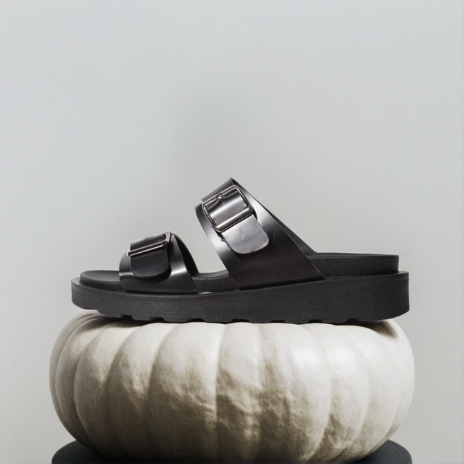 슬로우스텝 5cm 키높이 남자슬리퍼 쿠션 더블 스트랩 아방드 샌들 SP2503