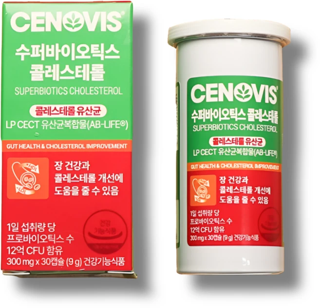 세노비스 수퍼바이오틱스 콜레스테롤 이중케어 유산균 30캡슐X2개, 30정, 2개 - 쿠팡