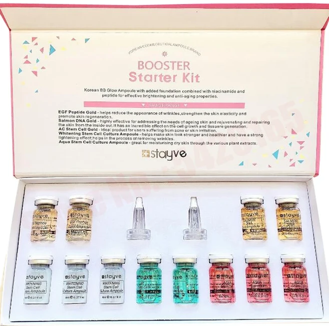 Stayve BB 크림 글로우 초보자 스타터 키트 나이아신아마이드/펩타이드 페이스 스킨 케어 세럼 에센스, 16 12pcs Mix Serum - 쿠팡