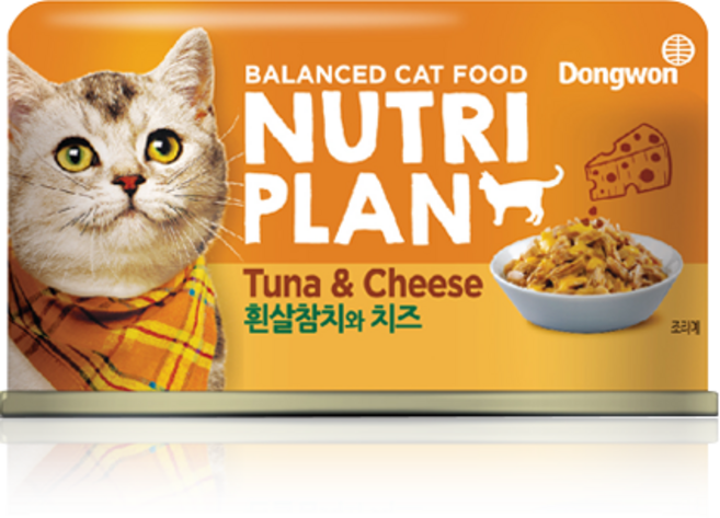 뉴트리플랜 흰살참치와 치즈 160g, 혼합맛(흰살참치/치즈), 6개