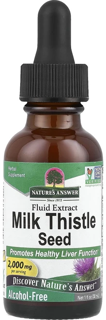 Nature's Answer 밀크시슬 씨 액상 추출물 알코올 무함유 2000mg 30ml(1fl oz), NaturesAnswer밀크시슬씨액상추출물알코올무함유2, 1개, 30ml - 쿠팡