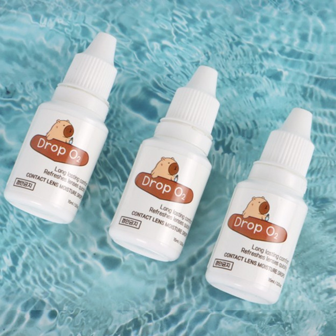 타몽 드롭 히알루론산 렌즈 습윤제 휴대용 여행용, 3개, 15ml