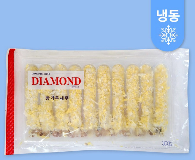빵가루 튀김용 새우 10미 mix (냉동) 300g 5팩, 5개