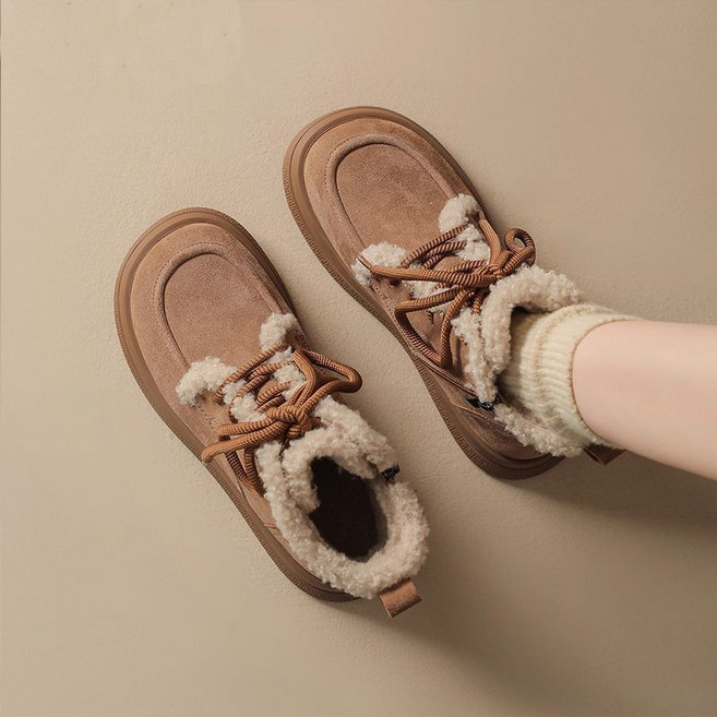 冬季新款 厚低雪地靴 加絨加厚 毛毛鞋子 博肯女靴 短靴