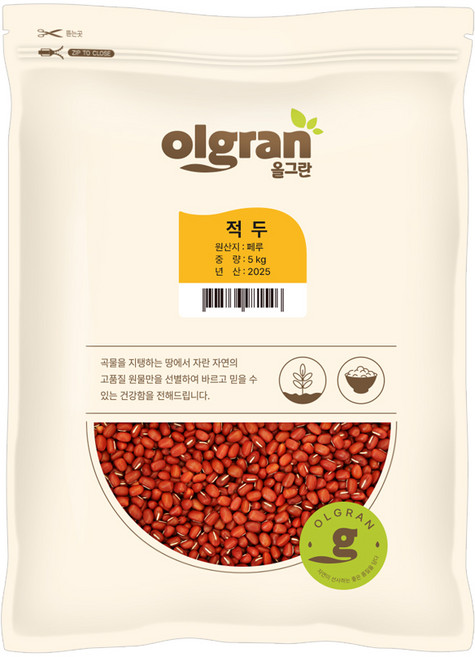 올그란 수입 적두 팥, 1개, 5kg