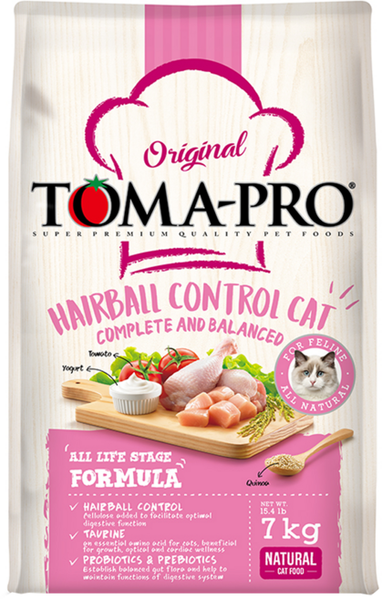 TOMA-PRO 優格 成幼貓 化毛高纖配方 乾飼料, 雞肉 + 米, 7kg, 1袋