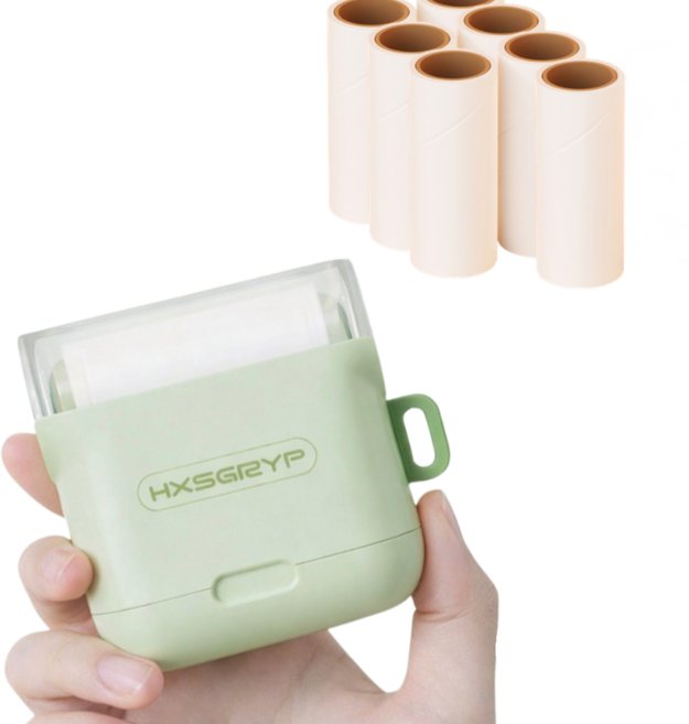 오베테 휴대용 포켓미니 돌돌이테이프크리너세트+리필7개, 1개