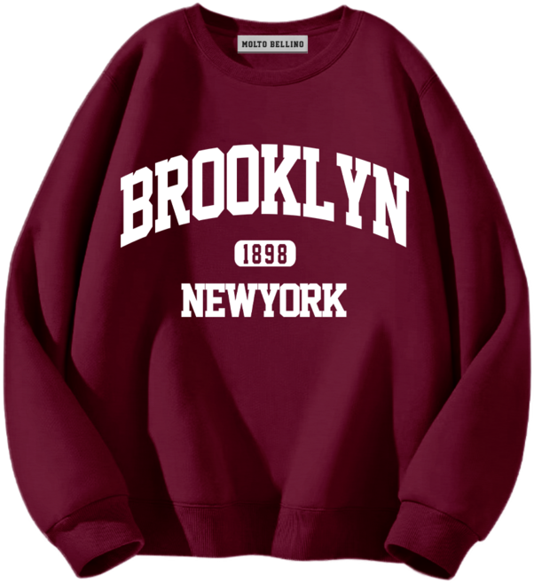 몰토벨리노 ST 브룩클린1898 블랙폰트 스탠다드핏 맨투맨 티셔츠