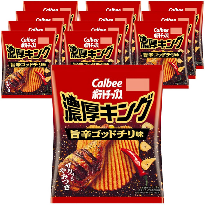 Calbee 卡樂比 濃鬱帝王辣味現磨辣椒洋芋片, 12個, 52g
