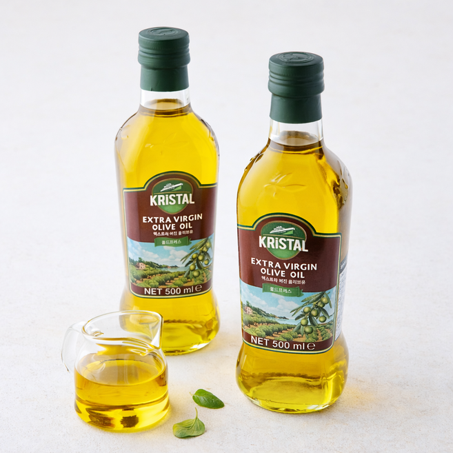 엑스트라버진 크리스탈 올리브유 냉압착 저산도 터키 1위, 1개, 500ml